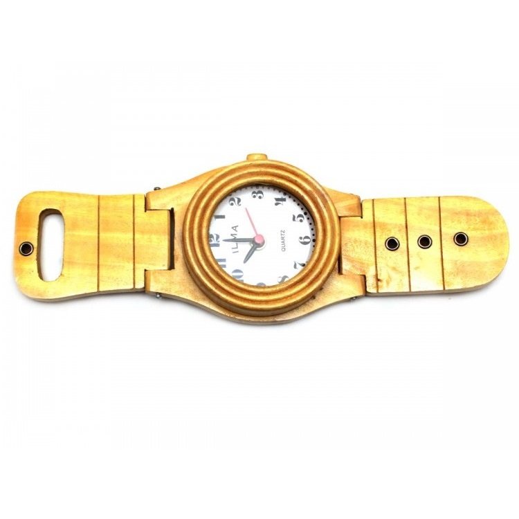 WWC04 Woodino Woodino Wooden Wall Hanging Clock – Traditional Handcrafted Decorative Analog Wall Watch