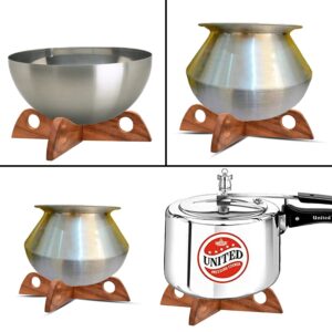 Woodino Wooden Trivet Reversible – Detachable Heat-Resistant Pan & Pot Holder, Non-Slip Placemat for Kitchen & Dining .