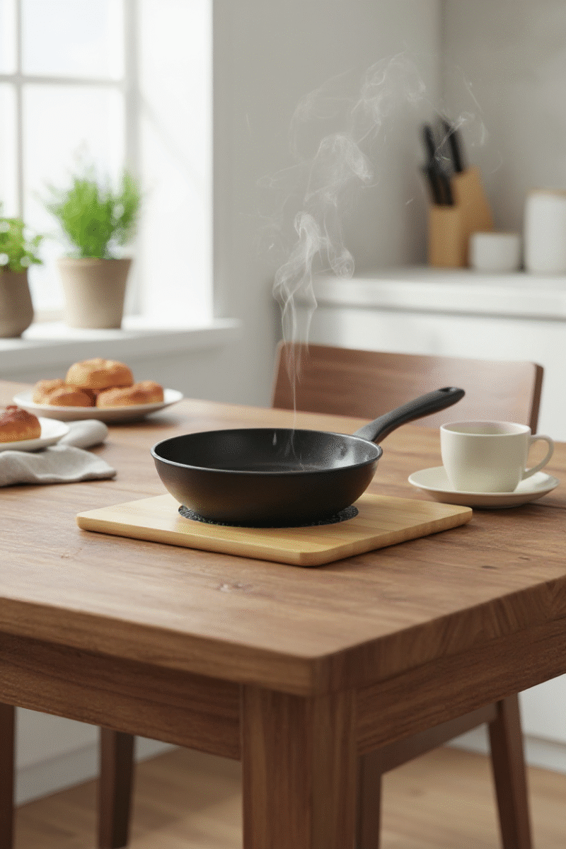 Woodino Woodino wooden Heat stand for Pan Pot Holder Detachable, Heat Resistant Hot Pans Non-Slip Pot Holders Placemat for Bowl Dishes Kitchen Cooking Dining & Fry Pan Stand . (Copy)