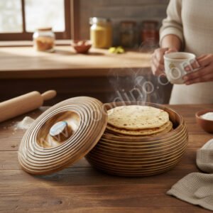 Woodino Classic Groove Mango Wood Casserole (9 Inch)