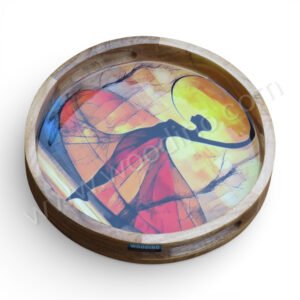 Woodino Sunset Lady Resin Print Tray (12 Inch)