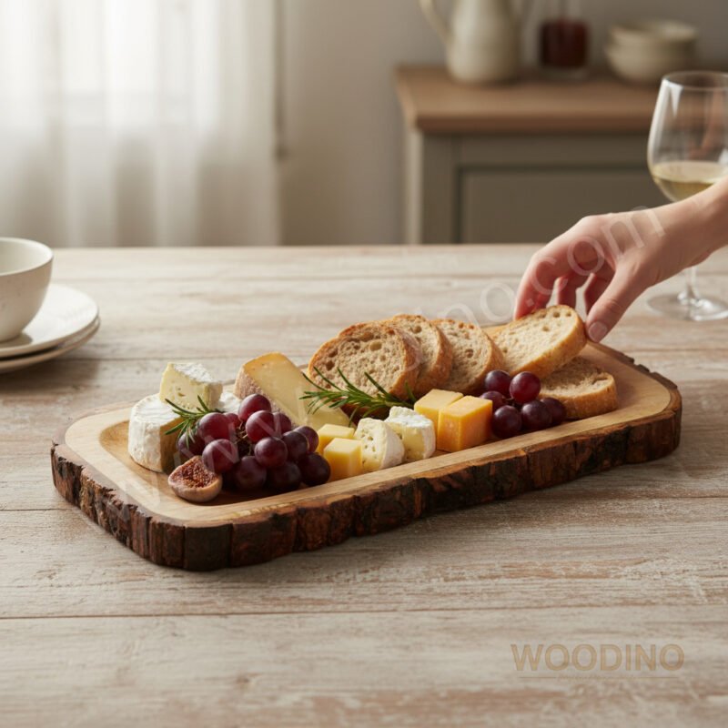 Woodino Woodino Mango Wood Rectangular Serving Platter (15x6 Inch)