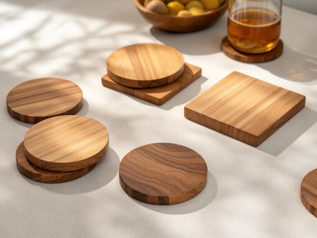 coasters woodino wooden