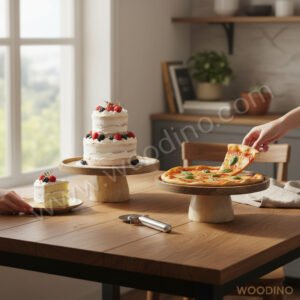 Woodino Mango Wood Cake Stand (12 Inch)