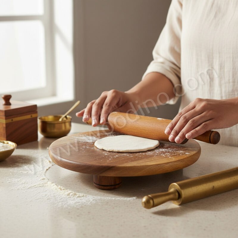 Woodino Woodino Sheesham Wood Chakla / Rolling Board (12 Inch)