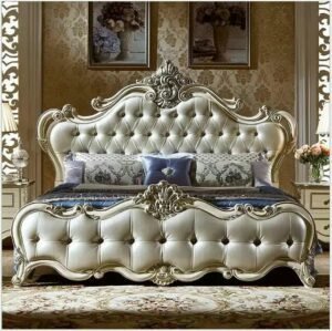 Luxury Classic King Size Bed in Teak Wood