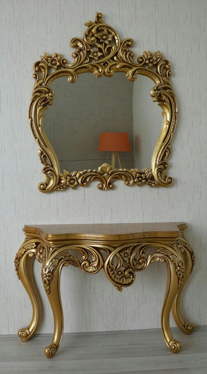 RWC-CST-1006.jpg Woodino Classic Contemporary Antique Gold Console Table RWC CST 1006