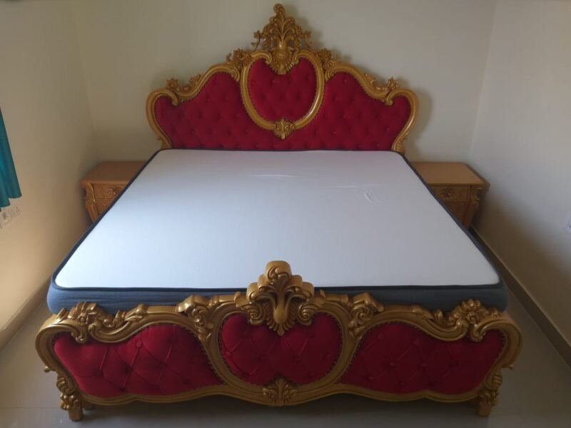 Woodino Metallic Gold Luxury Bed