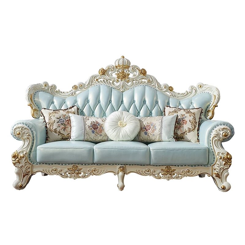 RWC-SF-10011-1.jpg Woodino White Finish Sofa Set with Antique Style SF 10011